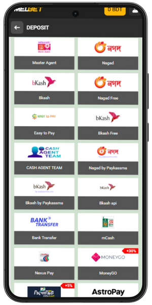 Melbet app deposit