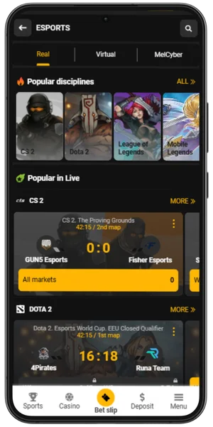 Melbet app eSposrts