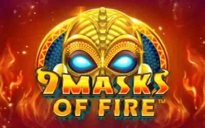 Golden fire mask on the 9 Masks of Fire cover